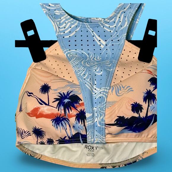 Roxy Hawaiian Palm Tree Rash Guard - Excellent Condition! - Picture 9 of 12